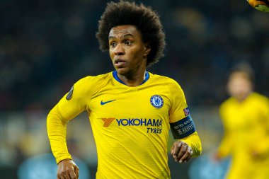 Uefa Avrupa Ligi sırasında eylem Chelsea Willian yuvarlak 1 8