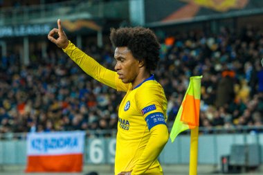 Uefa Avrupa Ligi sırasında eylem Chelsea Willian yuvarlak 1 8