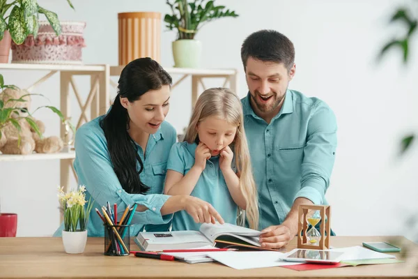 Young happy family are spending time together. A day with loved ones at home. — Stock Photo, Image
