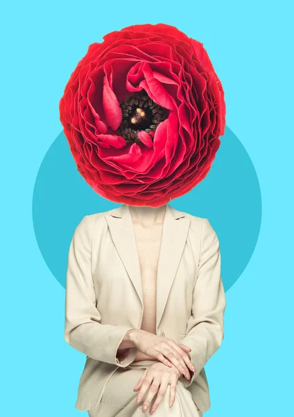 La belleza natural. Diseño moderno. collage de arte contemporáneo . — Foto de Stock