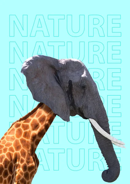 Nature can be different. Modern design. Contemporary art collage. — Stock Photo, Image