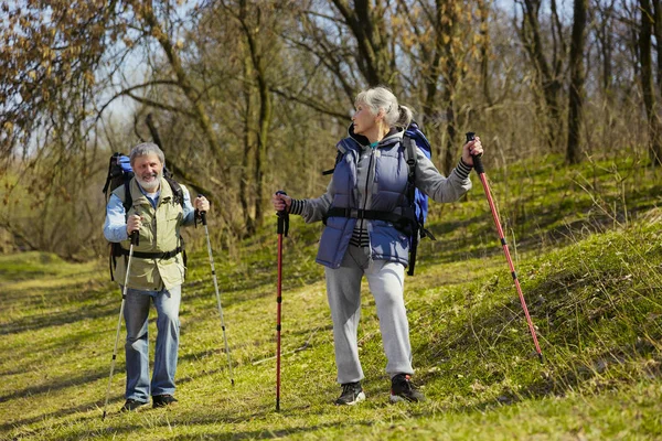 Travel and tourism. Family couple enjoying walk together — Stock Photo, Image