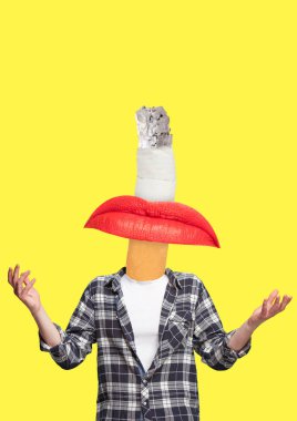 Modern tasarım. Çağdaş sanat kolajı.