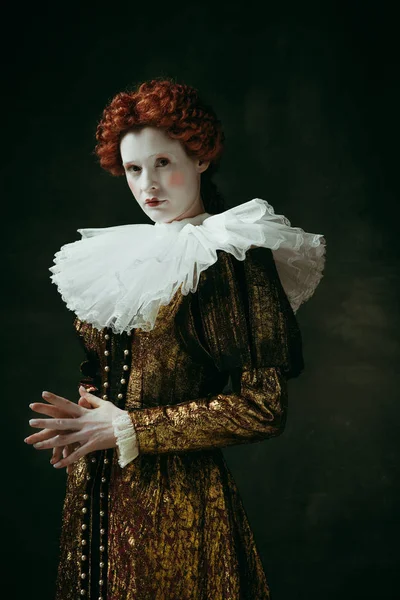 Średniowieczna młoda kobieta jako księżna — Zdjęcie stockowe