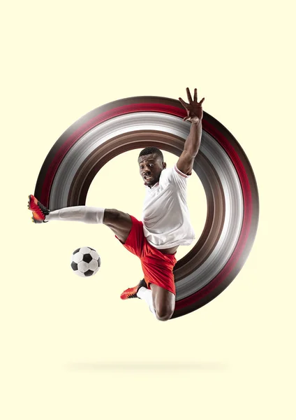 Professional african football soccer player — Stock Photo, Image