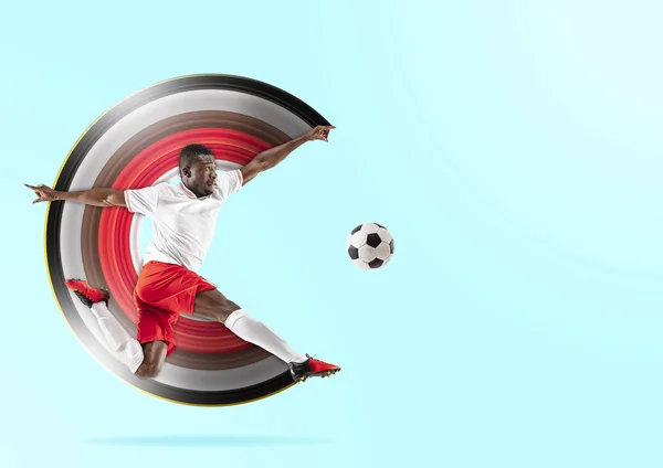 Professional african football soccer player — Stock Photo, Image