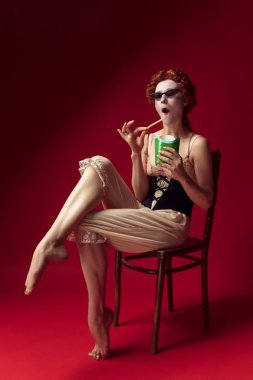 Bir düşes olarak Ortaçağ genç kadın