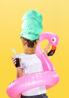 Modern tasarım. Çağdaş sanat kolajı.