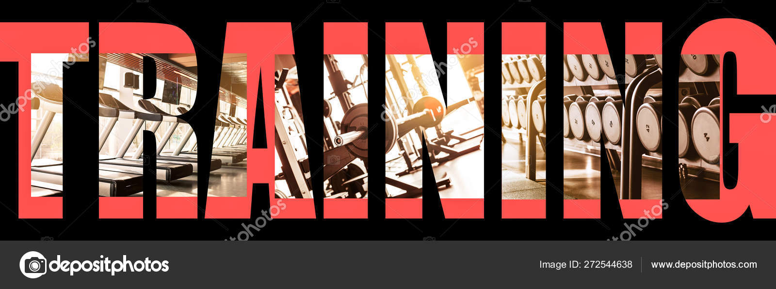 Training At The Gym Creative Collage Stock Photo Training At The Gym Creative Collage Stock Photo