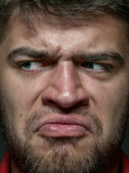 Close up portrait of young caucasian man