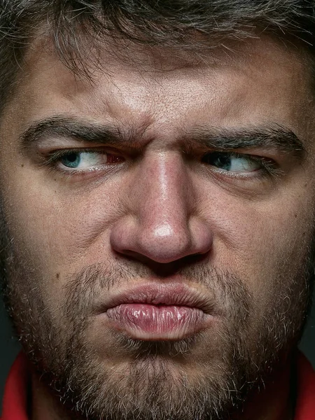 Close up portrait of young caucasian man