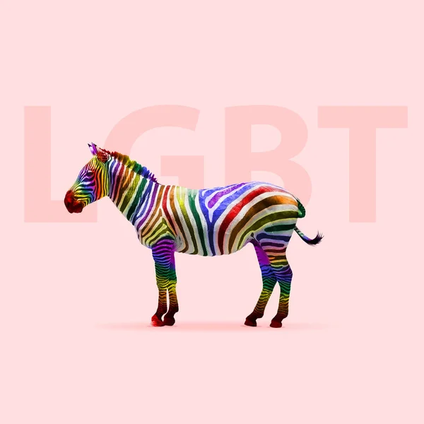 Modern design. Contemporary art collage. LGBT concept. — Stock Photo, Image