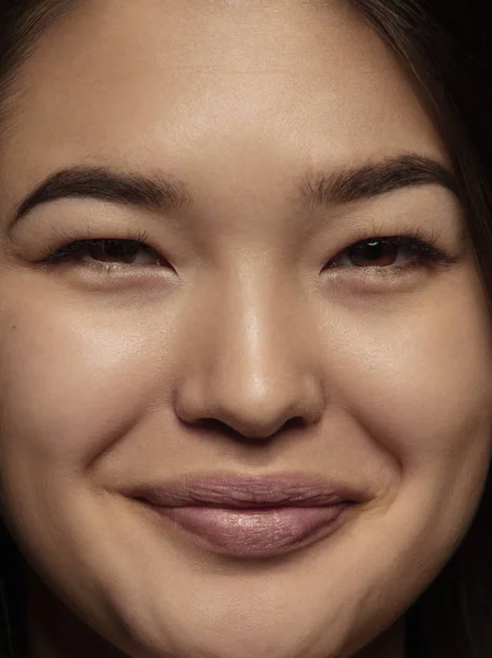 Close up portrait of young emotional woman — Stock Photo, Image