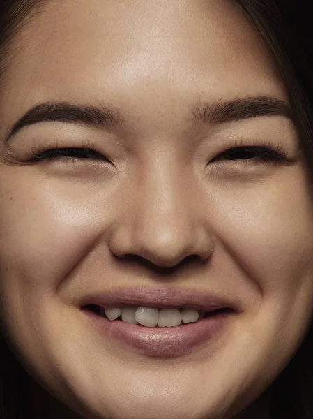 Close up portrait of young emotional woman — Stock Photo, Image