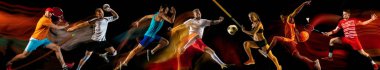 Profesyonel sporcuların yaratıcı kolajı