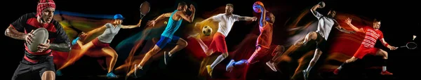 Creative collage of professional sportsmans — Stock Photo, Image
