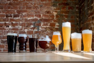 Bira farklı türde Gözlük, oktoberfest için zaman