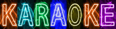 Kelime Karaoke Neon ışık harfleri
