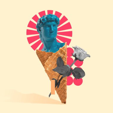 Modern tasarım. Çağdaş sanat kolajı.