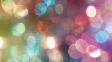 Çoklu renkli bokeh ışıkları arka plan - yatay duvar kağıdı, poster