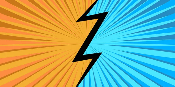 Çizgi roman soyut şablonu koyu ışık ve yarım ton mizah efektleri ile yeşil radyal arka plan.