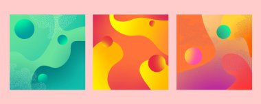 Sosyal medya için modern, modaya uygun tasarım seti. Çağdaş sanat. Yaratıcı kavramsal ve renkli kolaj.