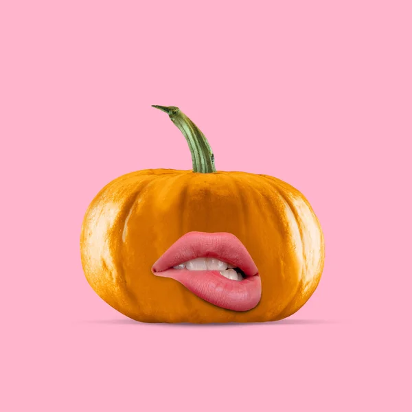 Arte moderna, design moderno. Colagem de arte contemporânea. Conceito de Halloween. — Fotografia de Stock