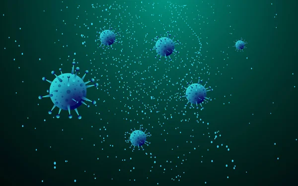 Coronavirus Ausbruch Krankheitserreger Die Die Atemwege Befallen Covid Infektion Konzept — Stockvektor