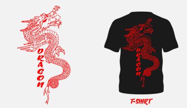 Dragon Graphic tişört tasarımı yüksek kaliteli baskı hazır tişört tasarımı, bu sanat eseri dijital yazdırma ve ekran yazdırma için kullanılabilir