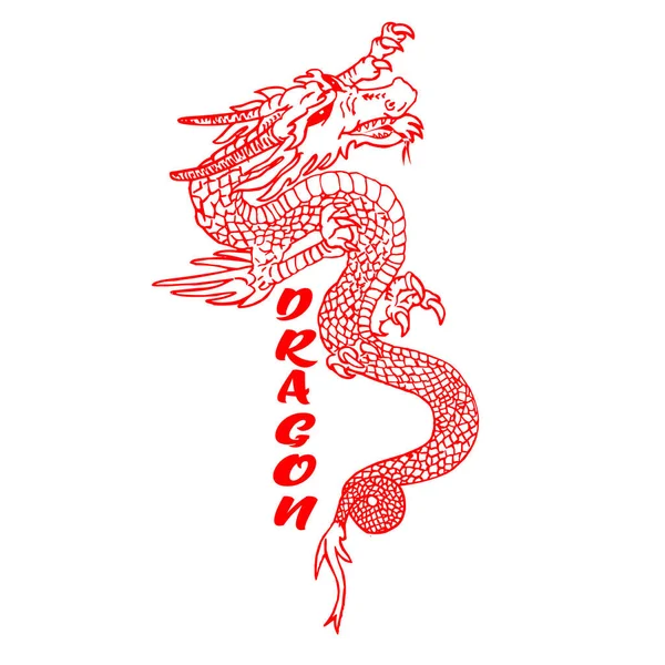 Dragon Graphic Shirt Design High Quality Print Ready Shirt Design — Stock Vector