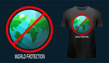 Bir maske vektörü kullanarak dünya üzerinde popüler gömlek tasarımı