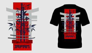 Japon tarzı popüler tipografi tişört tasarımı elbise indirimi poster afişi taşıyıcısı