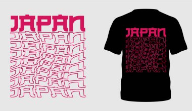 Japon tarzı popüler tipografi tişört tasarımı elbise indirimi poster afişi taşıyıcısı