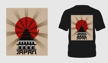 Japon tarzı popüler tipografi tişört tasarımı elbise indirimi poster afişi taşıyıcısı