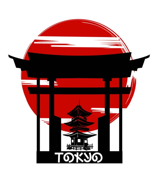 Современный Дизайн Токио Популярная Типография Футболки Продажи Плакатов Векторные Обои — стоковый вектор