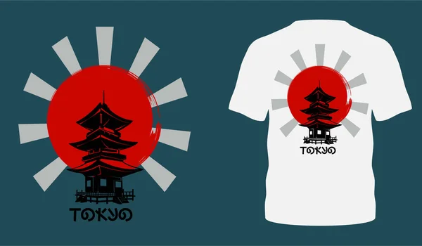 Design Moderno Tokyo Popolare Tipografia Shirt Vendita Abbigliamento Poster Banner — Vettoriale Stock