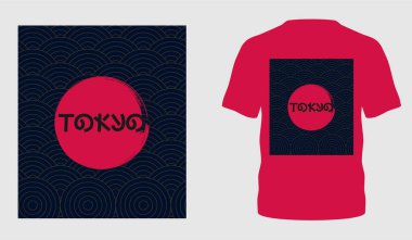 Modern tasarım Tokyo popüler tişört tipografisi giyim satışı poster pankartı duvar kağıdı