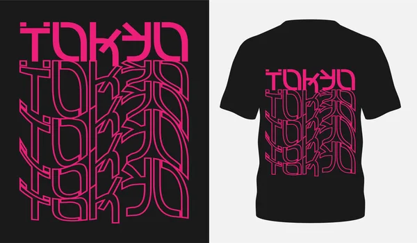 Modern Design Tokyo Popular Shirt Typography Clothing Sale Poster Banner — Stock Vector