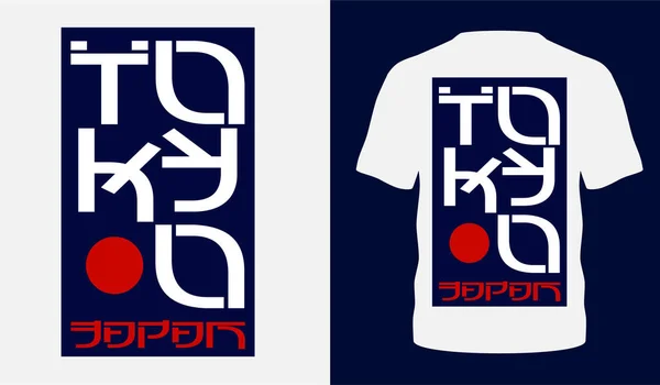 Diseño Moderno Tokyo Popular Tipografía Camiseta Para Venta Ropa Cartel — Vector de stock