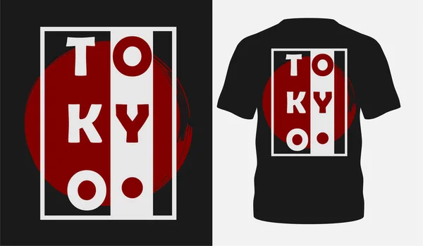 服装销售用东京风格流行字体T恤衫设计 海报横幅 矢量壁纸 — 图库矢量图片