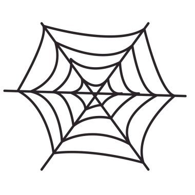 Örümcek ağı beyaz arka planda izole edilmiş. Tasarım ve baskı için vektör simgesi. Vektör EPS 10