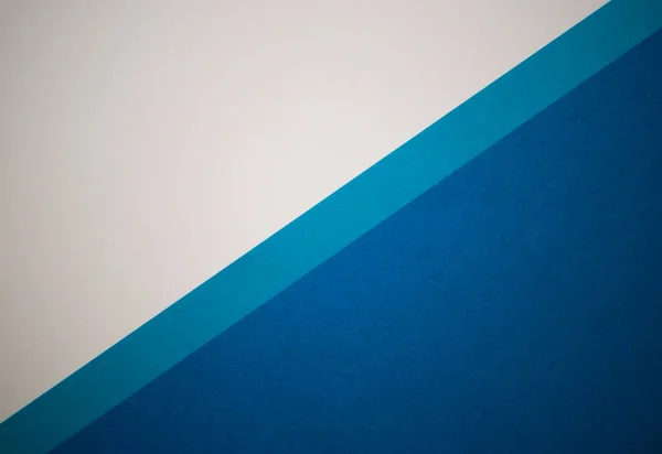 Papel Cor Azul Branco Diagonalmente Dividido Fundo — Fotografia de Stock