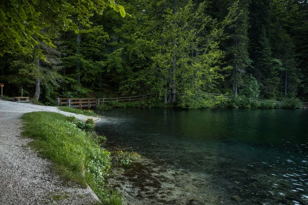 Lago Fusine Włochy Jezioro — Zdjęcie stockowe