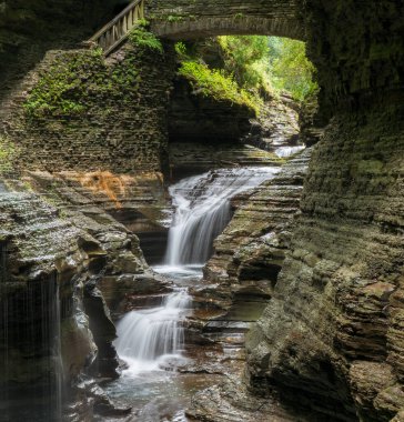 Watkins Glen 'de Güzel Uzun Şelale Şelalesi