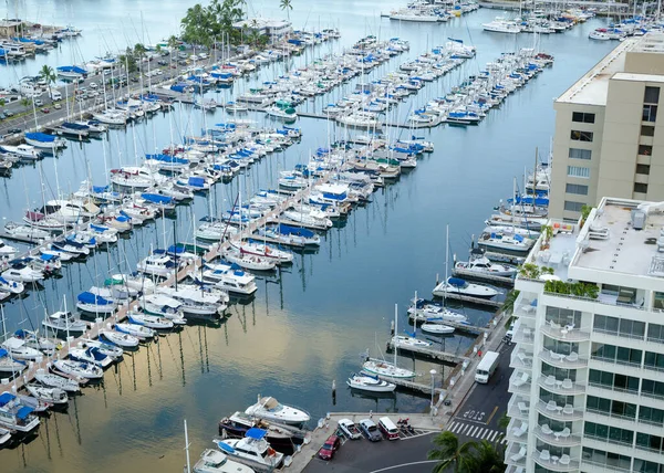 Honolulu Hawaii Schöne Aussicht Auf Die Marina — Stockfoto