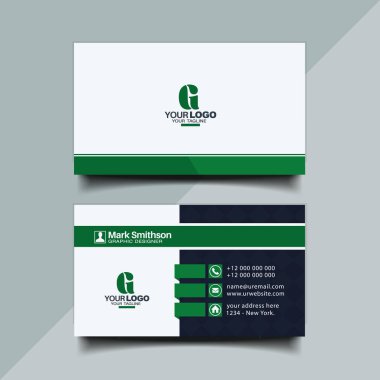 Yeşil renkli kartvizit tasarımı