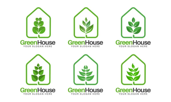 Pakiet Logo Wektora Green House — Wektor stockowy