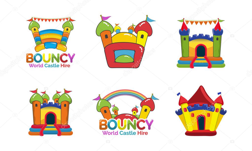 Bouncy Castle Hire logo design bundle