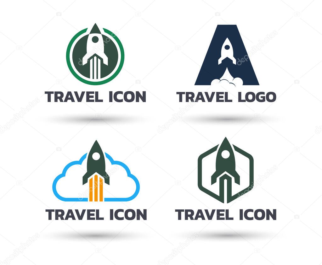 Travel agency vector icon/logo design bundle