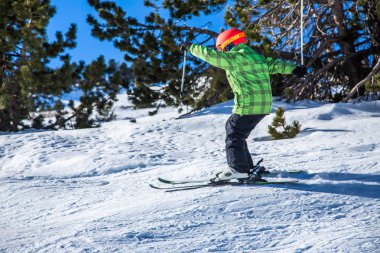 Çocuk bir kayak merkezi